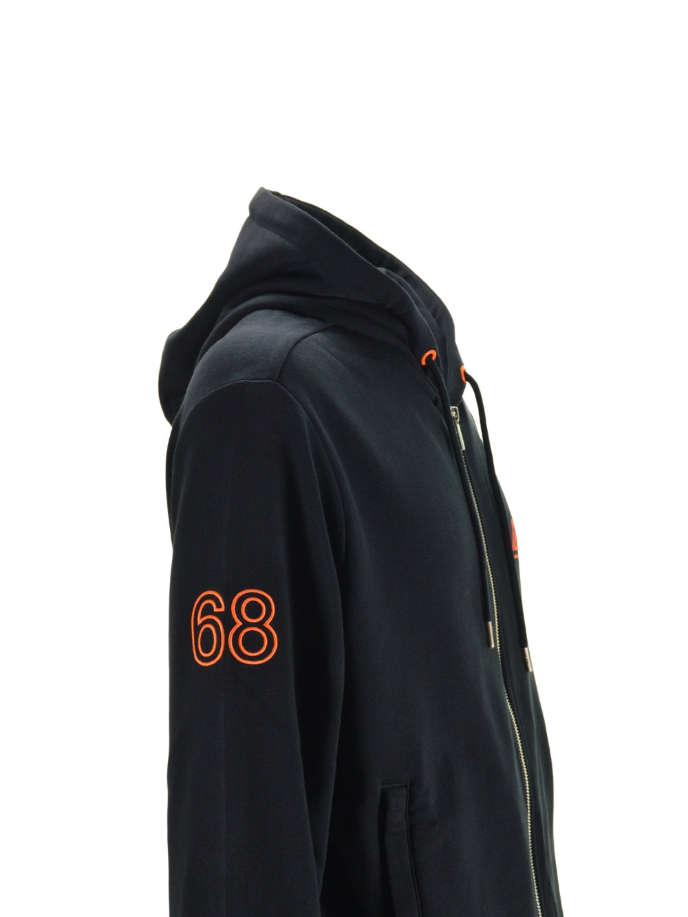 Felpa Zip Nera Fluo