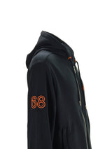 Felpa Zip Nera Fluo