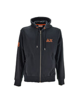 Felpa Zip Nera Fluo