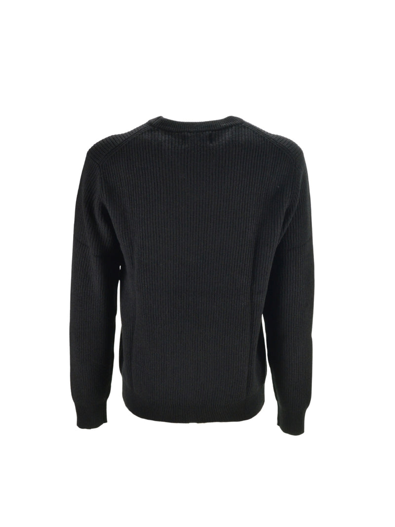 Maglione Nero Coste English Rib