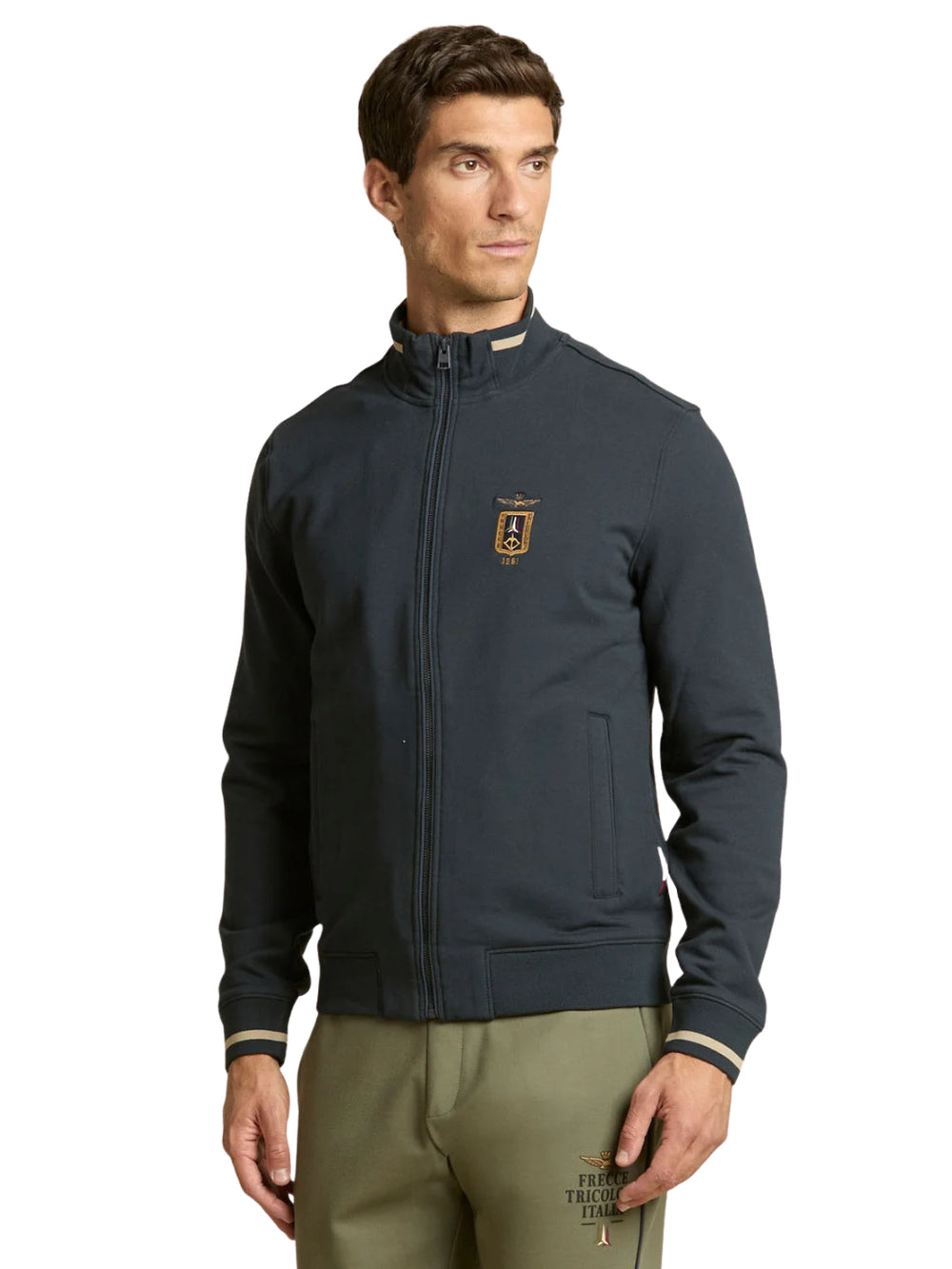 Felpa Zip Blu Frecce