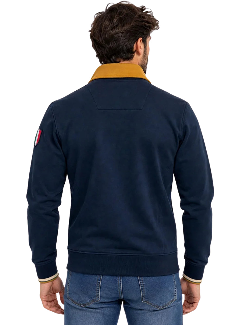 Felpa Zip Blu