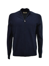 Maglia Zip Intera Blu