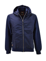 Felpa Blu Track Zip Nylon