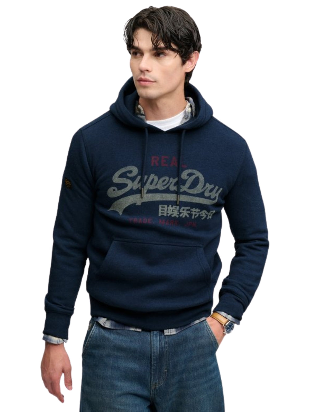 Felpa Cappuccio Blu