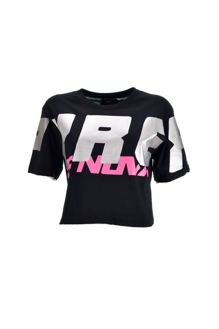 T-shirt Corta Nera Maxi logo