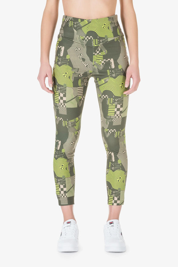 Leggins Verde VR46 Tights Aop
