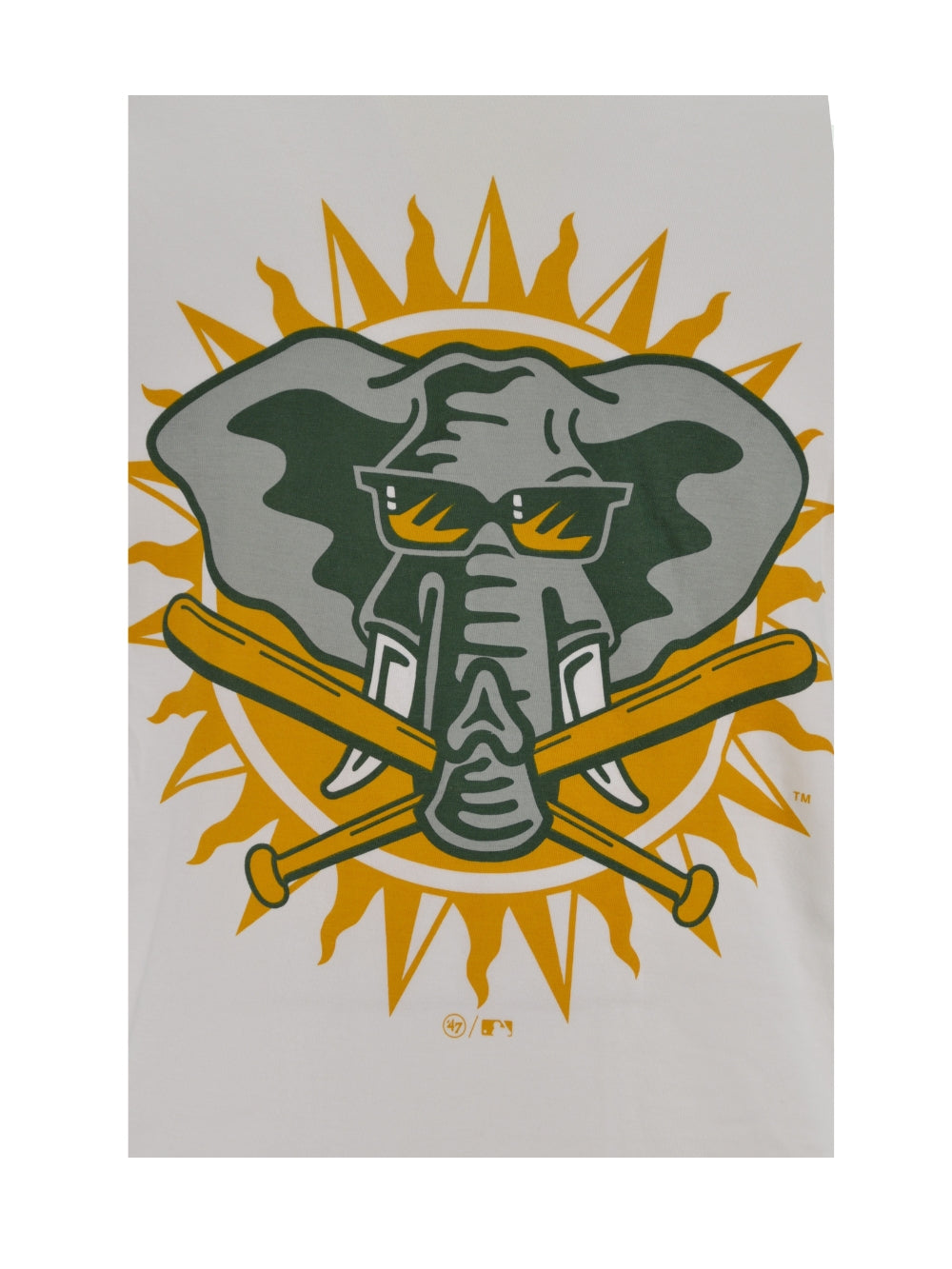 T-shirt Bianca Oakland Athletics