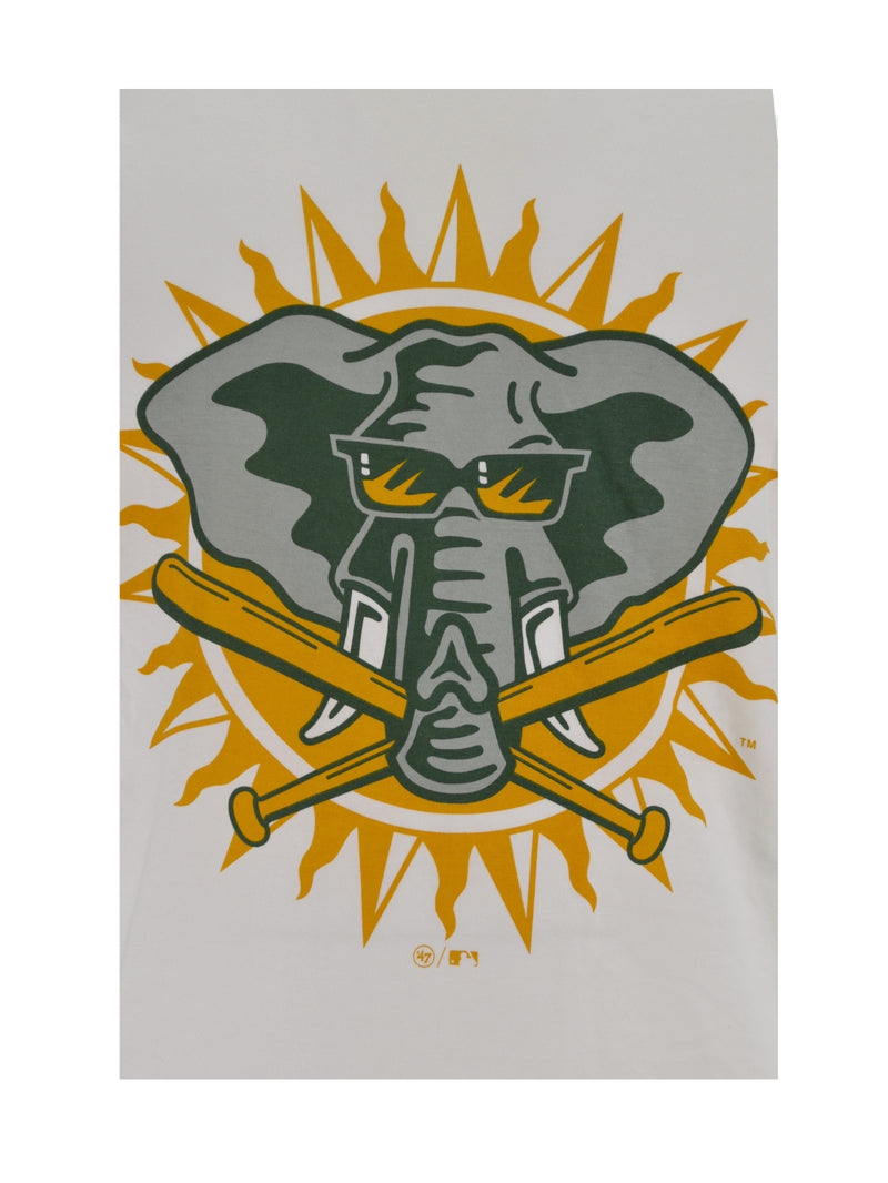 T-shirt Bianca Oakland Athletics