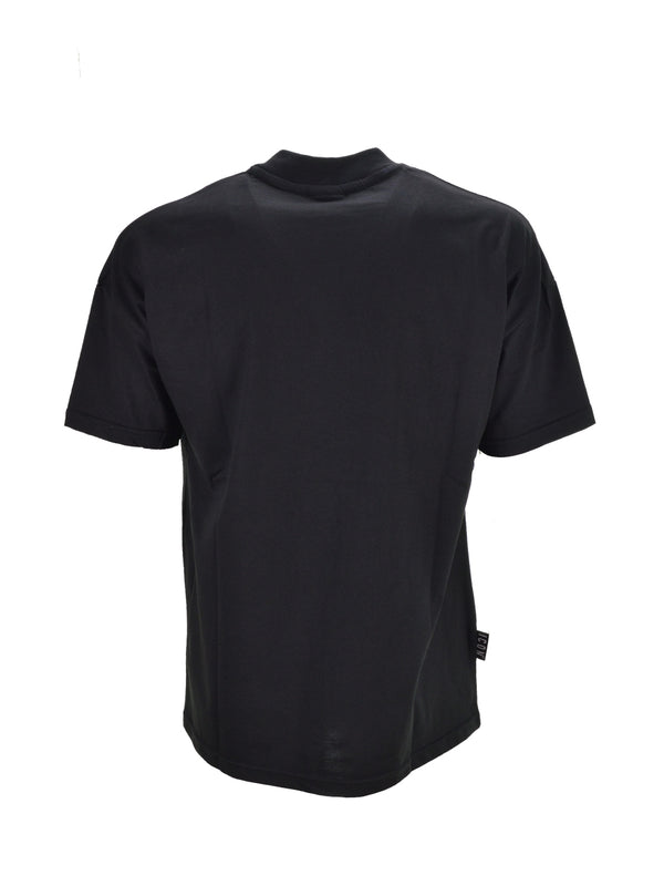 T-shirt Nera Over 1/2 Collo ICON