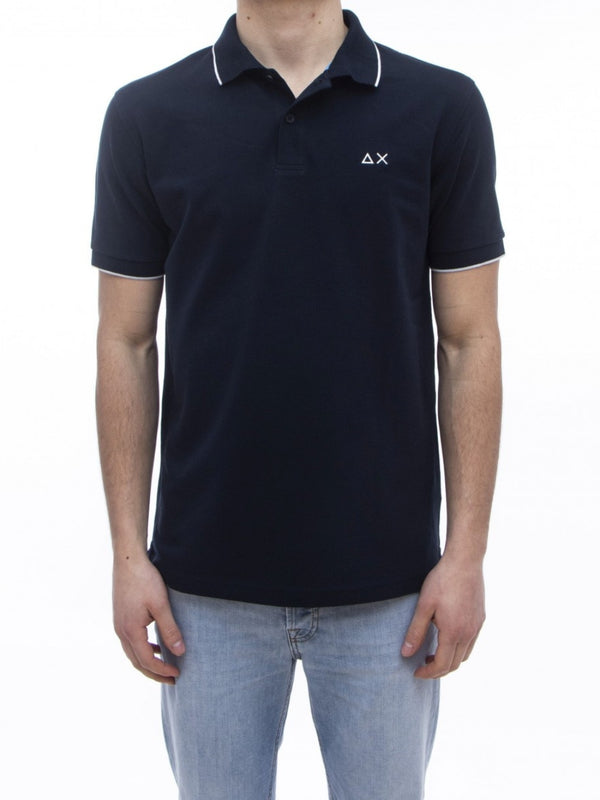 Polo Blu Small Stripes