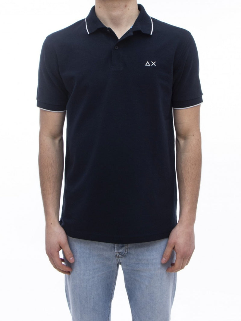 Polo Blu Small Stripes