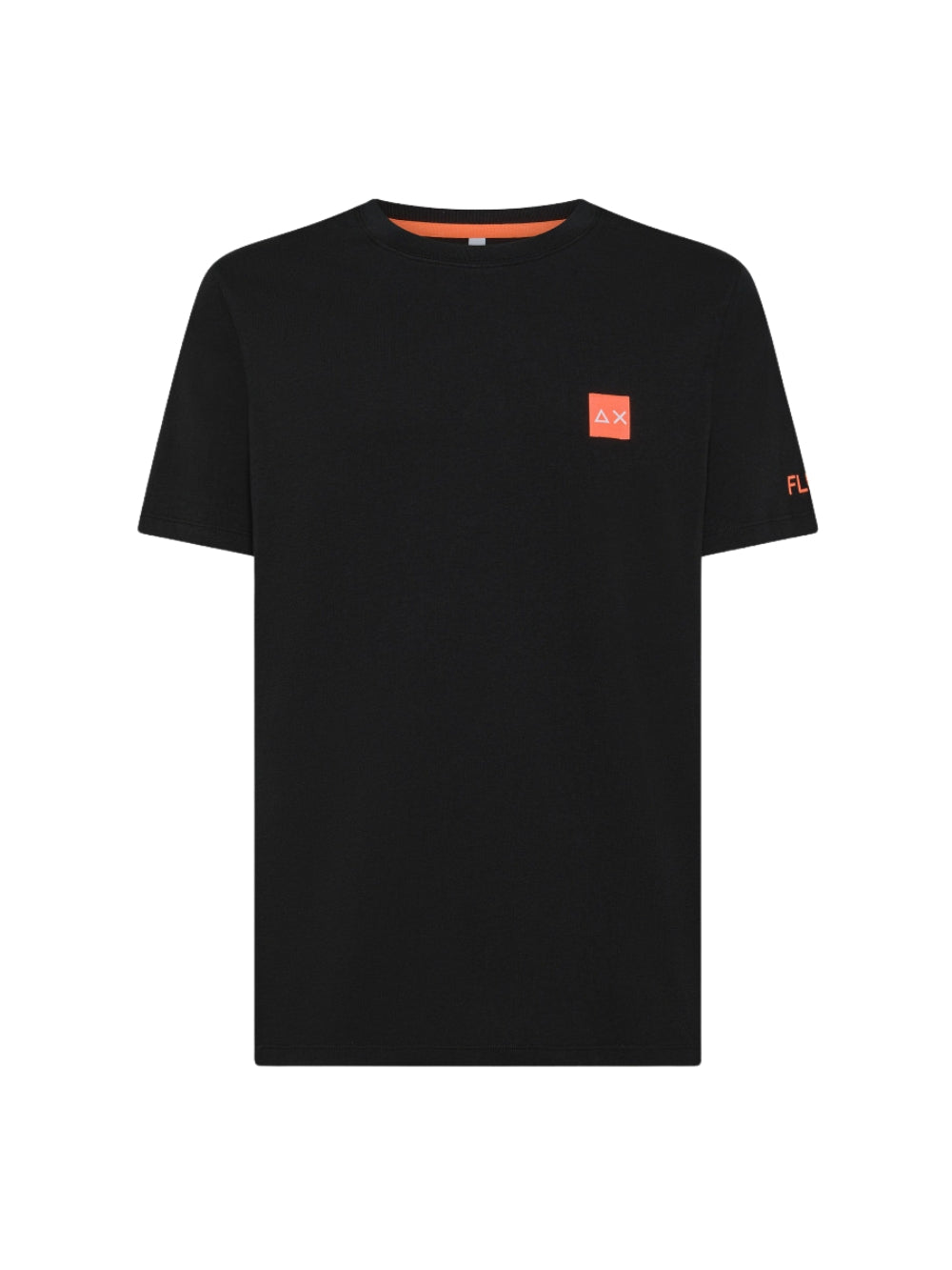 T-shirt Nera Logo Fluo