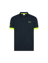 Polo Blu Big Logo Fluo