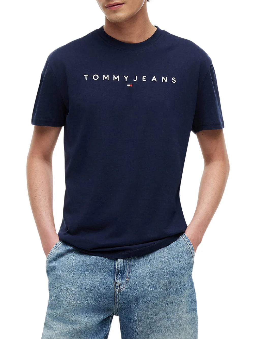 T-shirt Blu Linear Logo